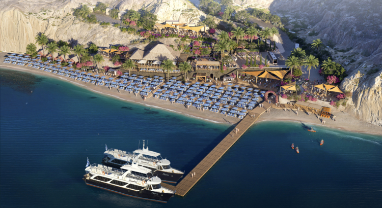 Die Reederei kündigt den Bau eines neuen Beach Clubs auf Santorin und damit den ersten in Europa an.