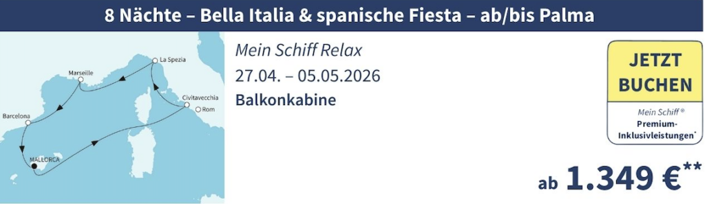 Mein Schiff Angebot