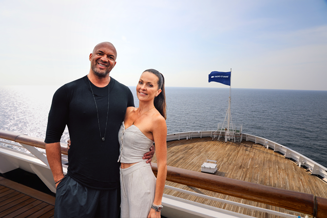 Detlef Soost und Yogaexpertin Kate Hall