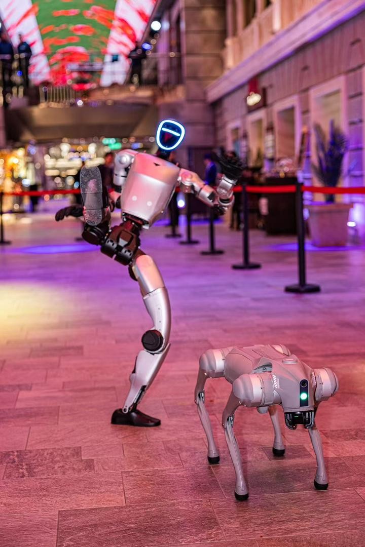 Als Branchenneuheit führt MSC Cruises auf ausgewählten Schiffen von Unitree Robotics entwickelte KI gesteuerte Roboterhunde und humanoide Roboter ein