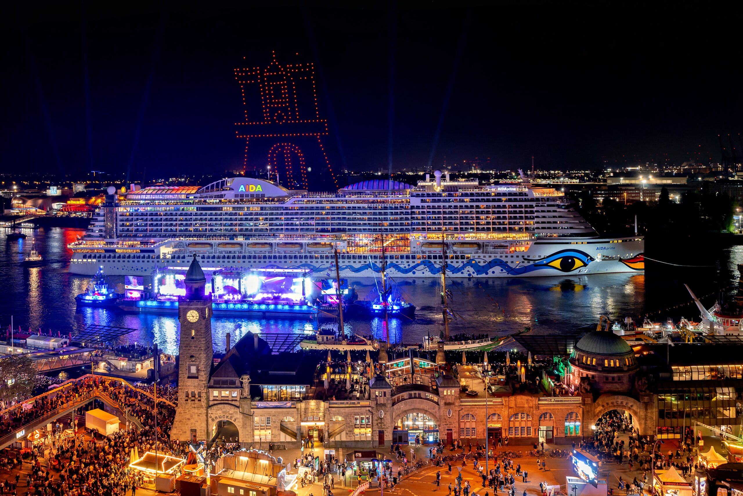 Die AIDAperla wird Teil von Elbe in Concert während des 837. HAFENGEBURTSTAG HAMBURG vom 8. bis 10. Mai 2026. Als Sponsor präsentiert