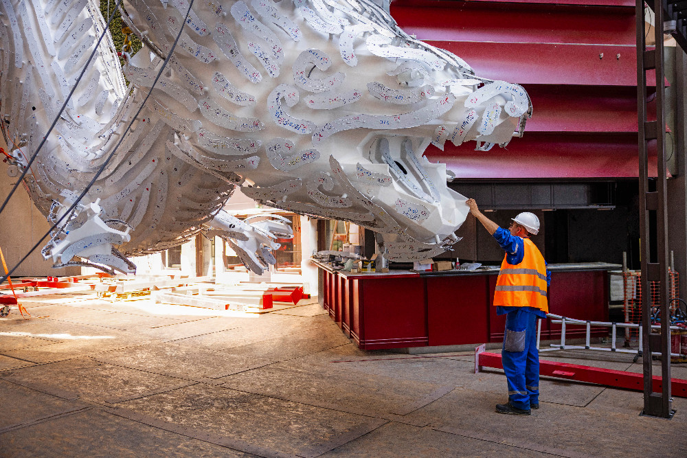 Die Bauarbeiten an der MSC Cruises MSC World Asia auf der Werft Chantiers de l’Atlantique