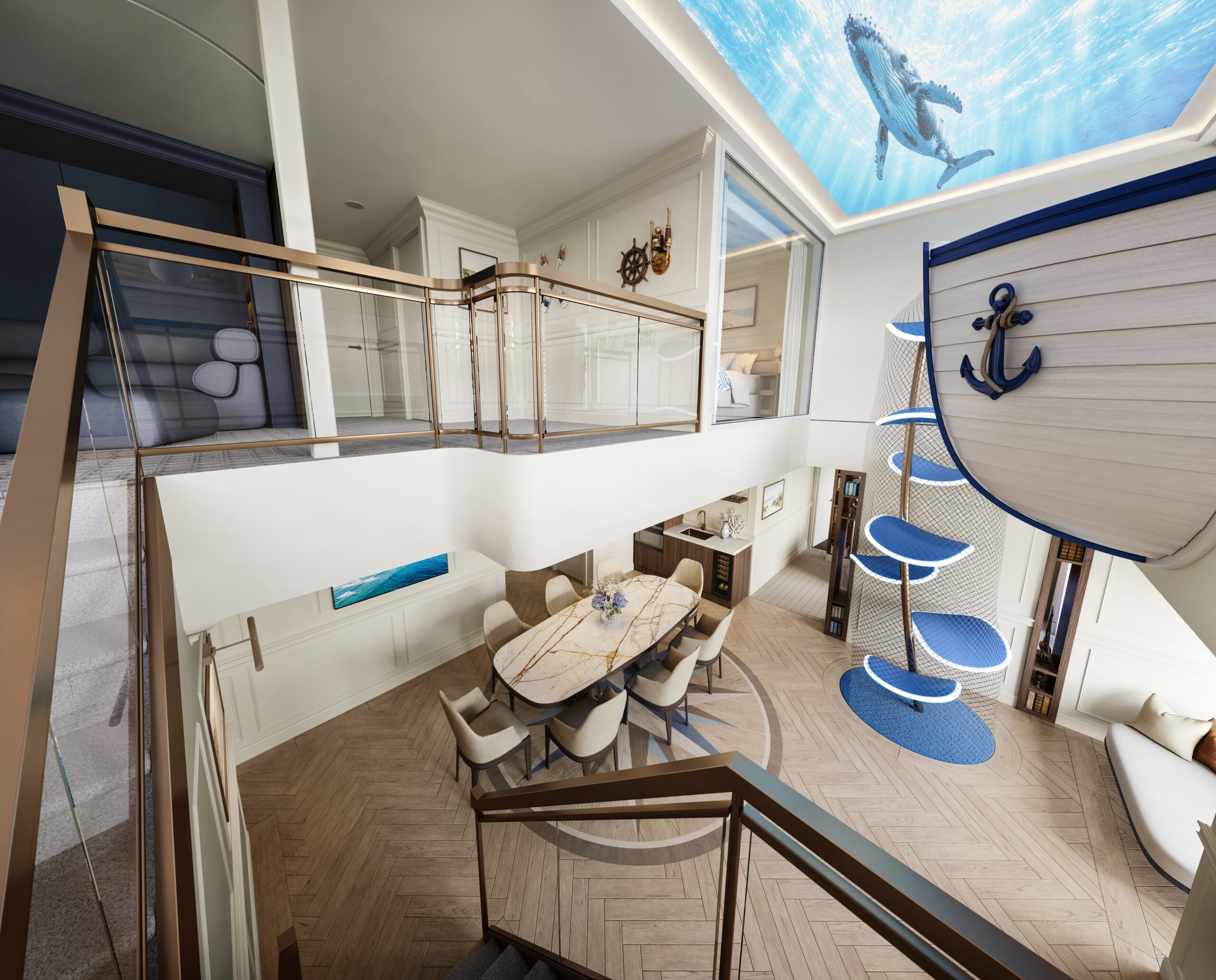 MSC Cruises eine zweigeschossige Familienvilla mit 230 m² Wohnfläche an Bord der MSC World Atlantic vorgestellt